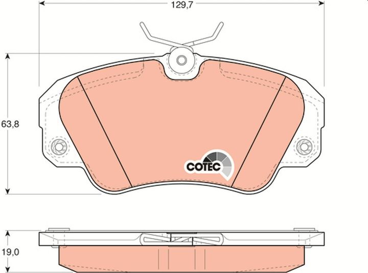  stabdžių trinkelių rinkinys, diskinis stabdys