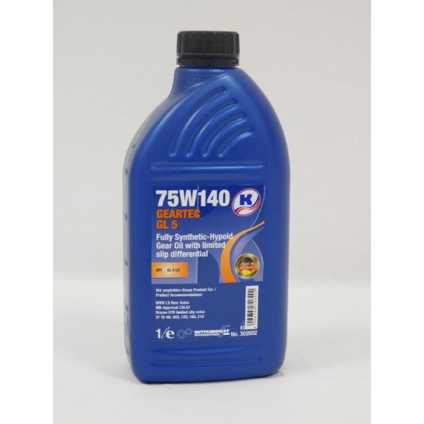 Geartec GL5 + LS 75W140 1L sintetinė BMW MSP/A, MB 235.61