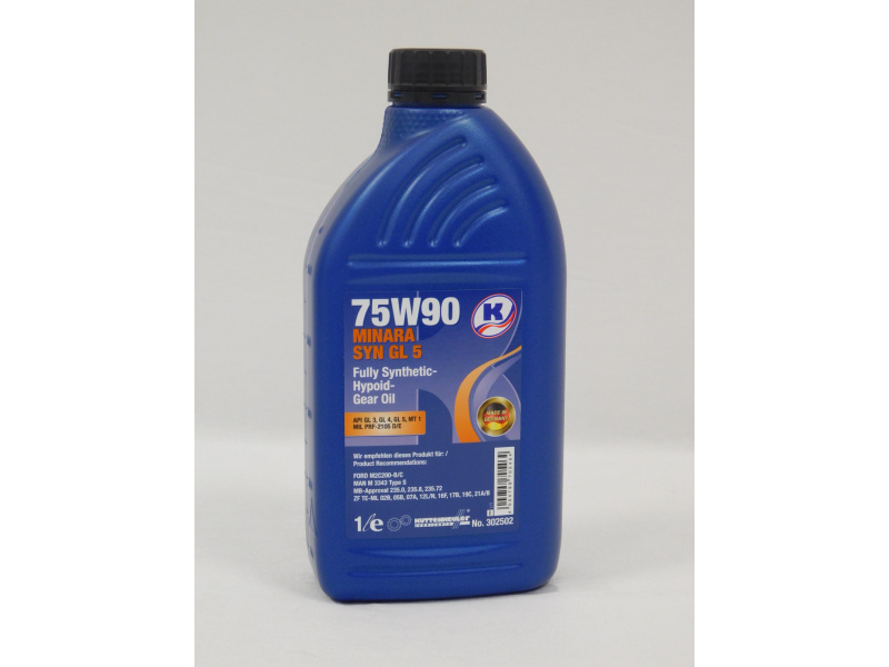 MINARA SYN S 1L 75W80 GL4 sintetinė BMW MTF LT-1/-2/-3/-4, MB 235.10 , VW G009 317