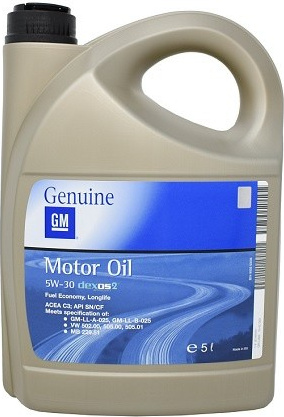 GM 5W30 5L Dexos2 Longlife SM/CF A3,B4,C3 OEM 1942003