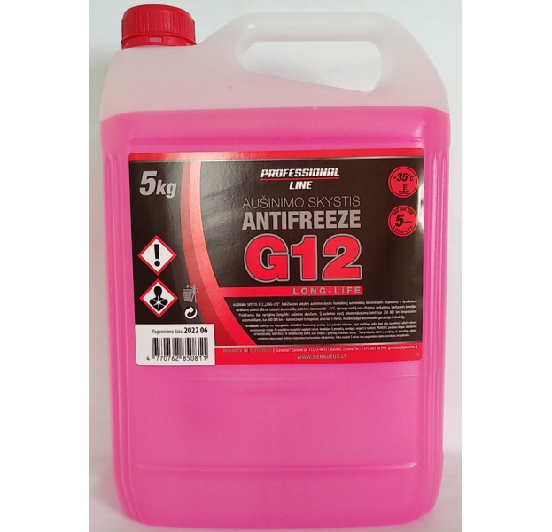 5kg raudonas -35°C G12 long life