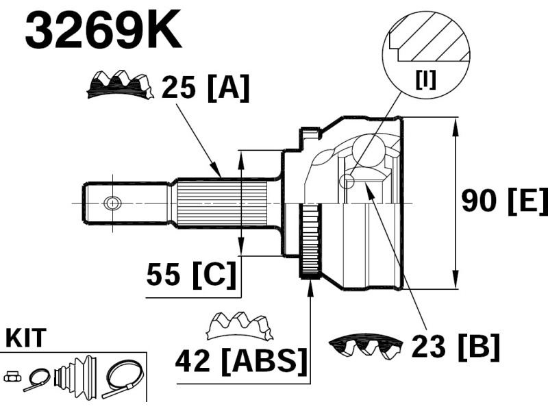 Nissan Almera 1.6; 2.0D, Sunny 2.0 92-; ABS42, tinka ir be ABS