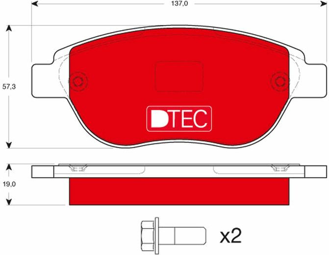  stabdžių trinkelių rinkinys, diskinis stabdys