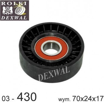 Audi A3, Seat Alhambra, Altea, Altea XL, Leon, Toledo III, Skoda Octavia, Superb, VW Caddy III, Golf V, Jetta III, Multivan V 1.9D,2.0D 00- 70X24X17mm
