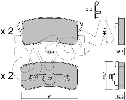  stabdžių trinkelių rinkinys, diskinis stabdys