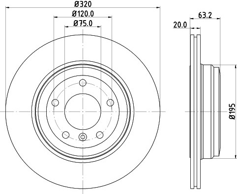 BMW 5 E60/E61, 6 E63/E64 2.0-3.0D 01- galo 320x20