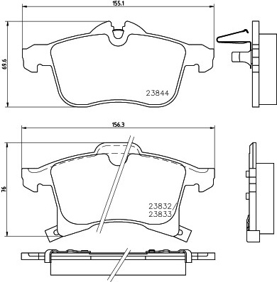 Opel Astra G 98-, Astra H, Combo , Meriva, Zafira A 99- priekio