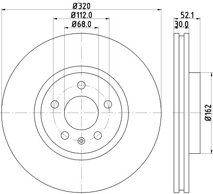Audi A4, A4 Allroad, A5, A6, A6 Allroad, A7, Q5 1.8-4.0 07- 320x30 priekio