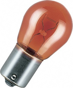1202107a 12V 21W BA15s AMBER simetriniu fiksavimu oranžinė
