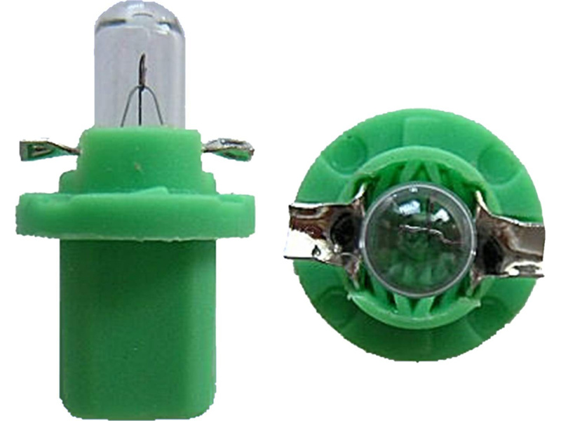 1655 Jahn 12V 2W B8,5d green žalia skydelio