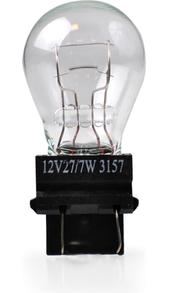 P27/7W GT25 3157 12V 27/7W W2,5x16q 2 kont. stiklinė su plastmasiuku