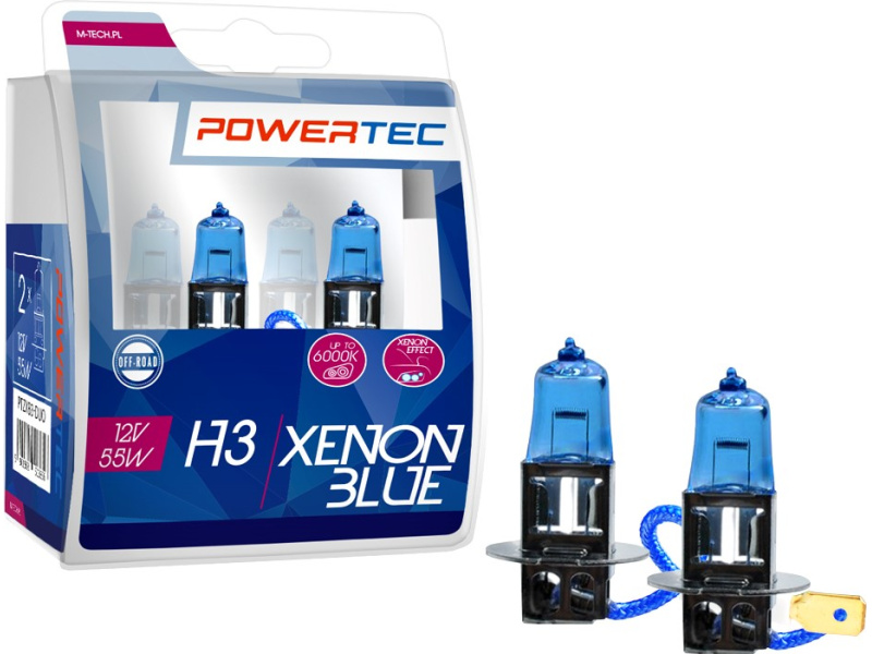 H3 12V 55W PK22s Xenon Blue 2vnt. dėžutėje