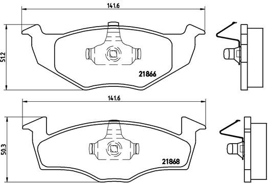 VW Golf III 95-98 , Polo 95-01 , Vento , Seat Cordpba 93- , Ibiza 93- , Toledo 91-99 priekio