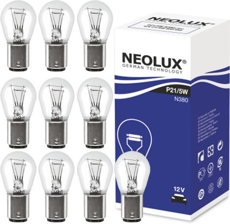 NEOLUX P21/5W 12V 21/5W BAY15d 2 kont. simetrinis fiksavimas