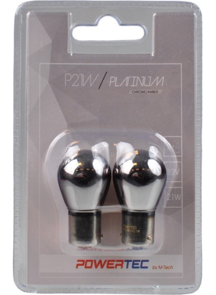 Blisteris 2 vnt.12V 21W BAU15S Chrome PY21W