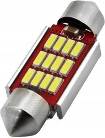 Blisteris 1 vnt. LED LB603W C5W 10-30V 11x36mm max 1.92W balta 12 SMD4014 diodų CANBUS 210LM