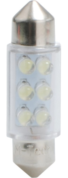 LED L023W 12V 36mm 6xFlux diodai balti
