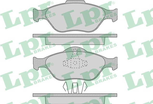 Ford Fiesta 95-, Fusion 02-, Puma 97-, Mazda 121 96-, 2 03-; P151.3-150.3xA58.2-61xS18.8mm; Ate; priekio