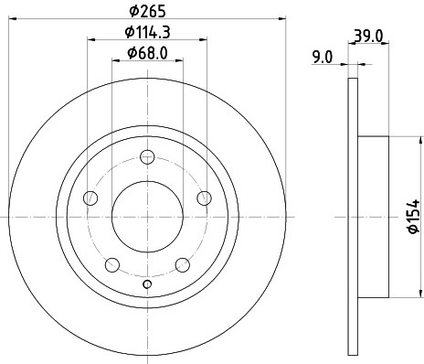 Mazda 3 1.5-2.5 13- galo 265x9