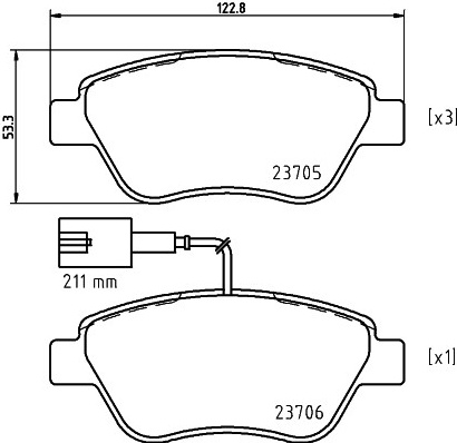 Citroen Nemo, Fiat Bravo, Doblo, 500, Lancia Musa, Peugeot Bipper priekio