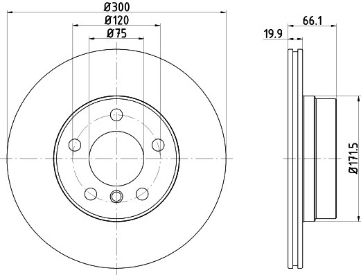 BMW 1 ser F20/F21, 2 ser F22/F23, 3 ser F30/F80 , 4 ser F32/F82 galo vent. 300x19