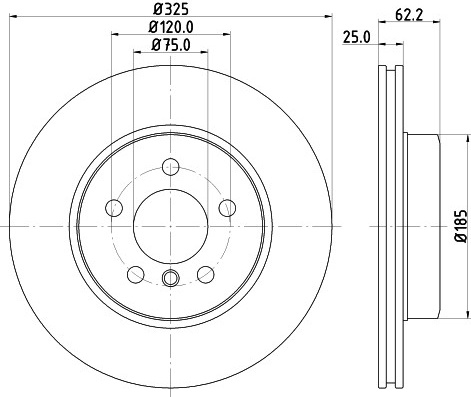 BMW X3 E83 2.0-3.0d 04- priekio 325x25
