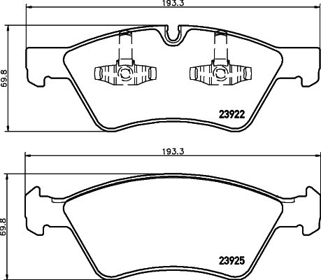 MB E W211, ML W164, R W251 , G W463,GL X164 priekio