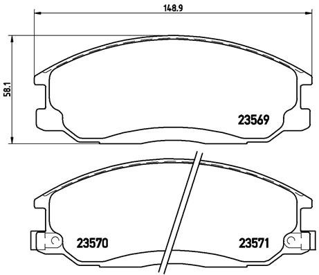 Hyundai H1 01-07, Santa Fe 01-06 , Trajet 00-08, XG, Ssangyong Action 05- , Kyron 05-, Rexton 02- priekio