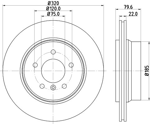 BMW X3 E83 2.0-3.0D 03-11 galo 320x22