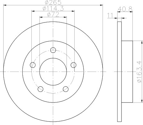 Mazda 3 03- galo 265x11mm