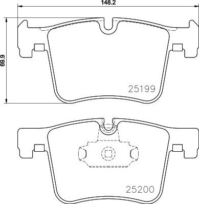 BMW 1 F20 11-, 2  F22 11-, 3 F30 11-, 4 F32 13-,  X3 F25 11-, X4 F26 11- priekio