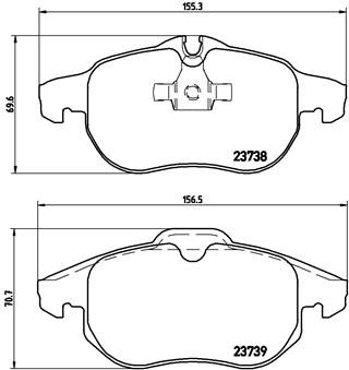 Opel Astra H 05- 2.0 Turbo, Signum 03-, Vectra C 02-, Zafira B 06- , Cadilac BLS , Fiat Croma 06- , SAAB 9-3 02- priekio