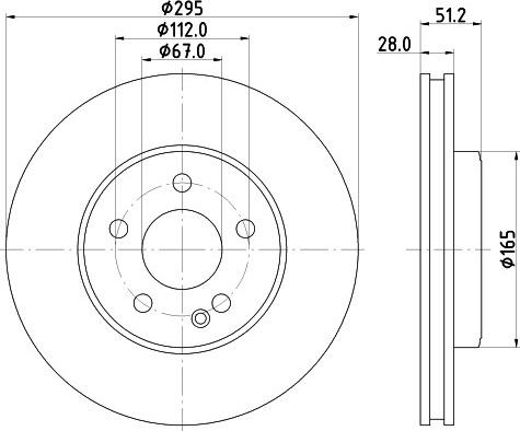 MB A W176 12-, B W246 11- , CLA C117/X117, GLA X156 13- priekio 295x28
