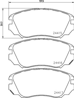 Opel Insignia 08- R16 ratams , Saab 9-5 10- priekio 296mm diskui