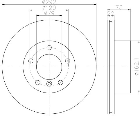 BMW 1 ser E81/87 03-07 , 3 ser E90 05-07 priekio 292x22mm