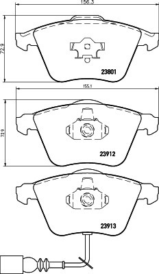 Audi A3 03-, Seat Leon 05-, Skoda Superb 08-, VW Eos 06-, Golf V, VI, Passat 05-, Passat CC indikatorius priekio