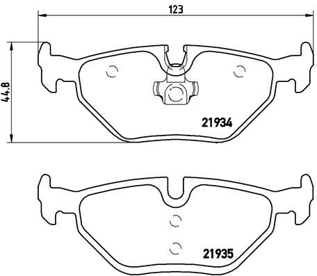BMW 3ser. E36/E46, Z4 03-, Rover 75 99-, Saab 9-5 97-; P123xA45xS17.3mm; Ate; galo