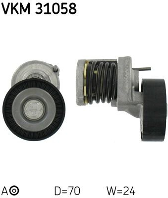  diržo įtempiklis, V formos rumbuotas diržas