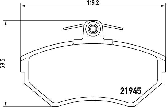 VW Caddy 95-, Golf III, IV, Lupo 98-, Polo 95-, Vento 91-, Seat Arosa 97-, Cordoba 93-, Ibiza 93-, Toledo 91- priekio