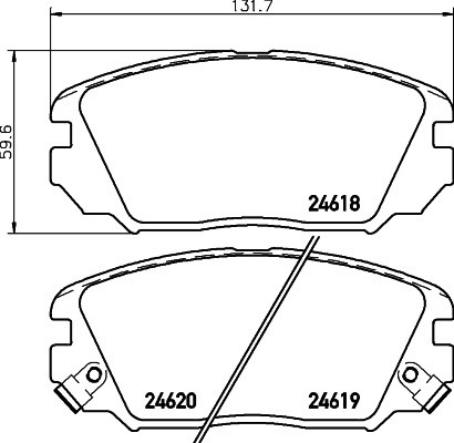 Hyundai Grandeur 05-, Sonata 05- , Tucson 08- , KIA Magnetis 05- , Opirus 06- , Sportage 06- priekio