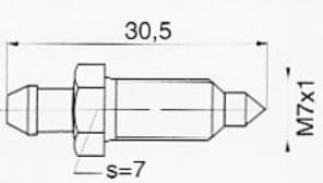 SN086-16 nuorinimo varžtas M7x1 30.5mm AUDI BMW CIT FIAT FORD MA PEU RE VW