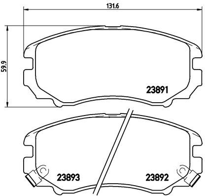 Hyundai Coupe 02- , Elantra 05- , ix20 10-, Sonata 01- ,Tuscon 04- , KIA Magnetis 01- , Optima 12- , Soul 09- , Sportage 04-07 , Venga 10- priekio