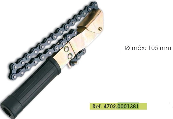 Raktas su grandine, tepalo filtrams atsukti, universalus max D105mm