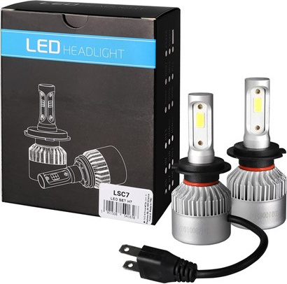 H7 9-32V max 80W COB LED k-tas 2vnt. 6500K , max 10000lm, CANBUS