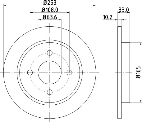 Ford Fiesta 05-, Focus 98-04 galo 253x10
