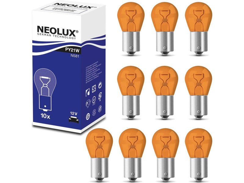 NEOLUX BAU15s 12V 21W PY21W oranžinė