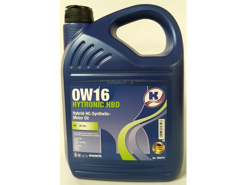 Hytronic HBD 5L , 0W-16 , SP (RC) , specialus hibridiniams automobiliams