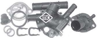 Renault Clio 98-, Kangoo 97-, Laguna -01, Megane -03, Trafic -01; 1.9D/DTI/; 2.0i; Flanšas termostato (be termostato)