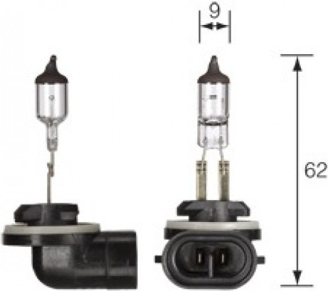 1184(881) Jahn H27W2/2(US-Type 881) 12V 27W PGJ13 plast. cokolis kampu