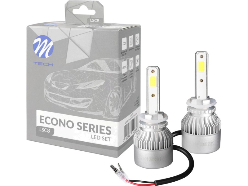 SET 880/H27 12V Led 4x10W COB 6500K